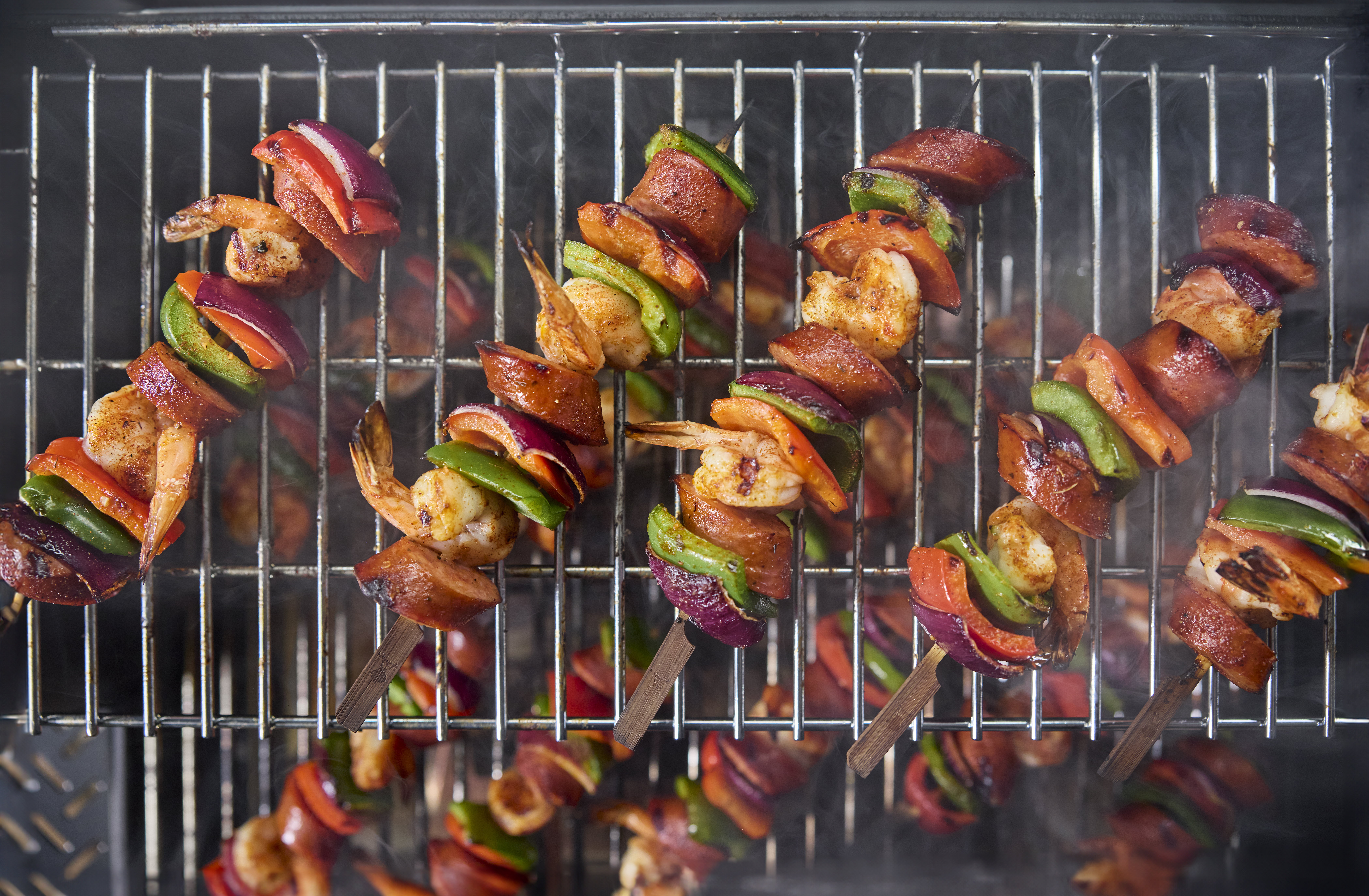 Cajun Shrimp and Sausage Skewers
