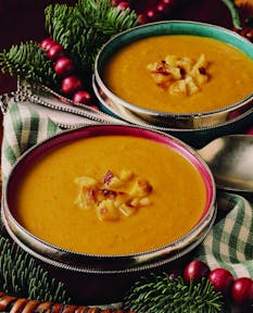 Grill-Roasted Apple and Pumpkin Bisque