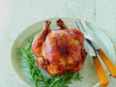 Rosemary-Brined Rotisserie Chicken