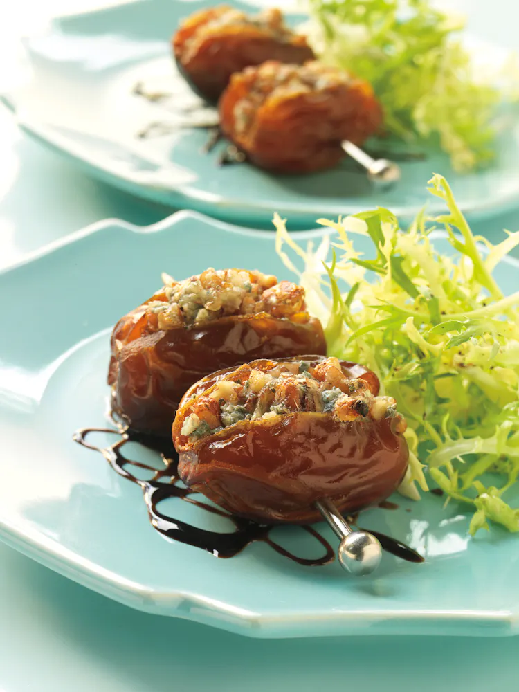 Warm Dates Stuffed with Blue Cheese and Pecans | Starters Recipes