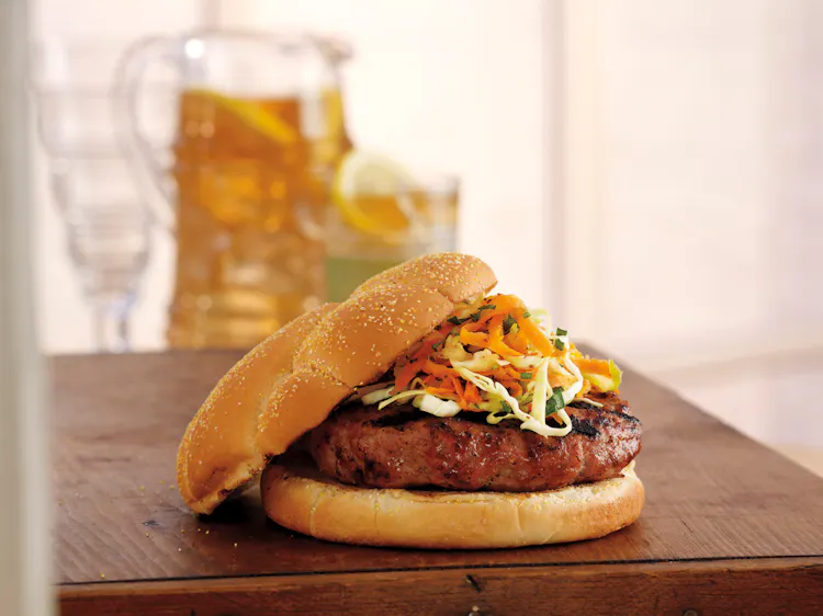 Pork Burgers with Apple-Tarragon Slaw | Pork Recipes
