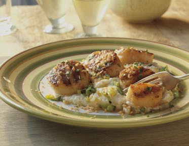 Seared Scallops and Grits