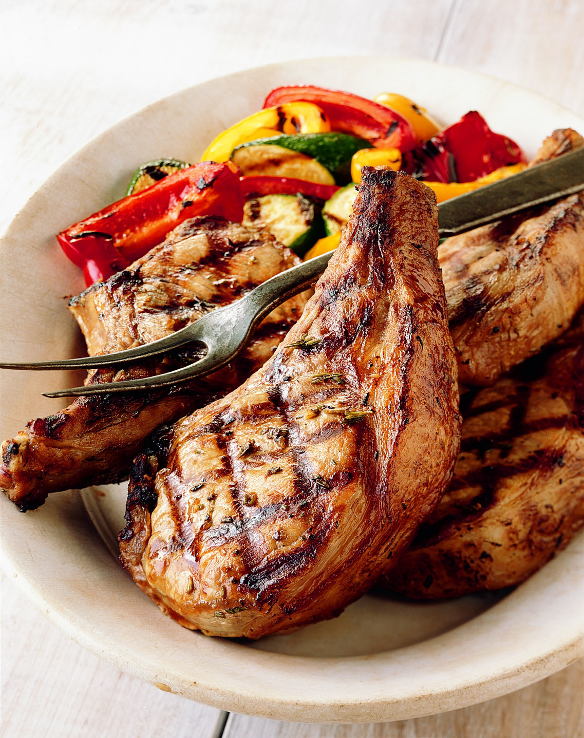 Pork chops on on sale weber gas grill