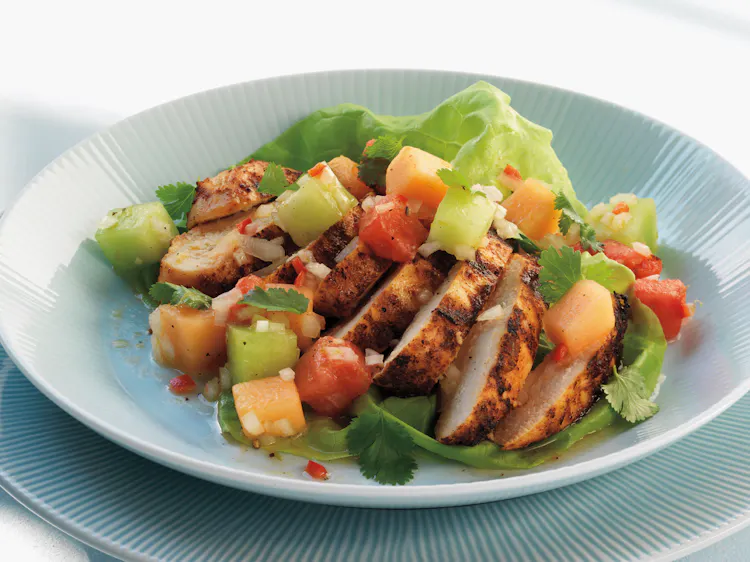 Chicken Breast Salad with Mixed Melon Salsa | Poultry Recipes
