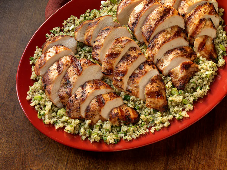 Marinated Chicken and Quinoa Salad with Lemon and Mint | Poultry Recipes