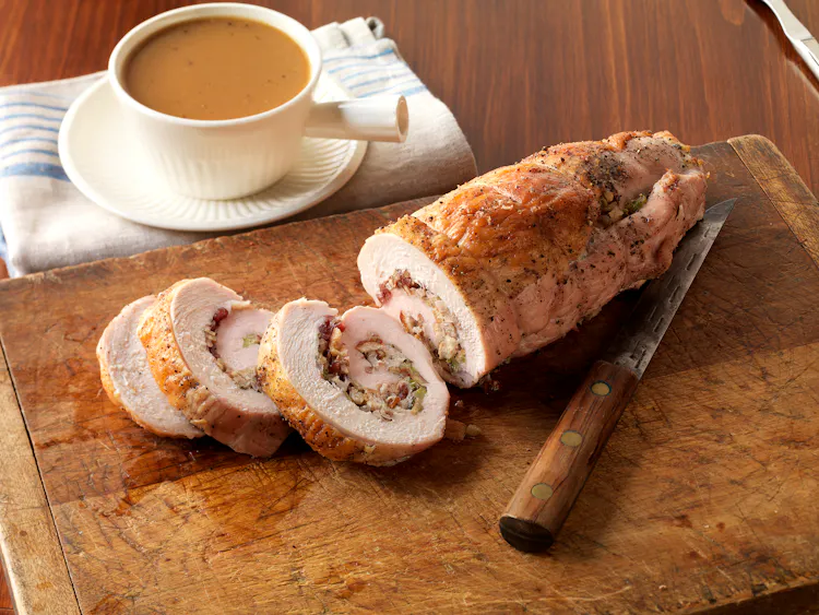 Turkey Breast with Cranberry-Pecan Stuffing | Poultry Recipes