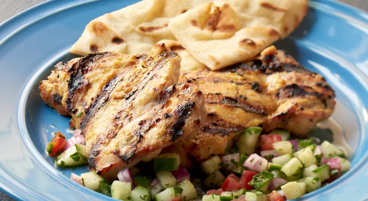 Coconut-Curry Chicken Thighs with Cucumber-Lime Relish | Poultry Recipes | Weber Grills