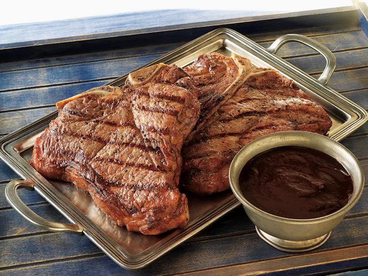 Enormous Porterhouse Steaks with Homemade Steak Sauce | Red Meat Recipes