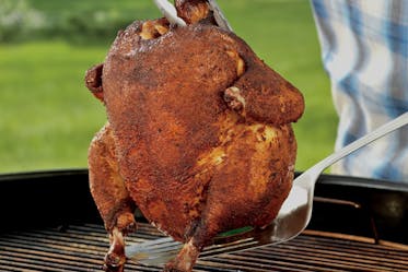 Hickory-Smoked Beer Can Chicken