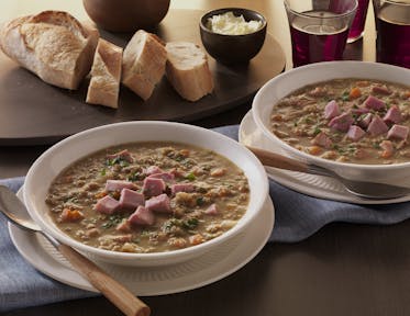 Lentil Soup with Holiday Ham 
