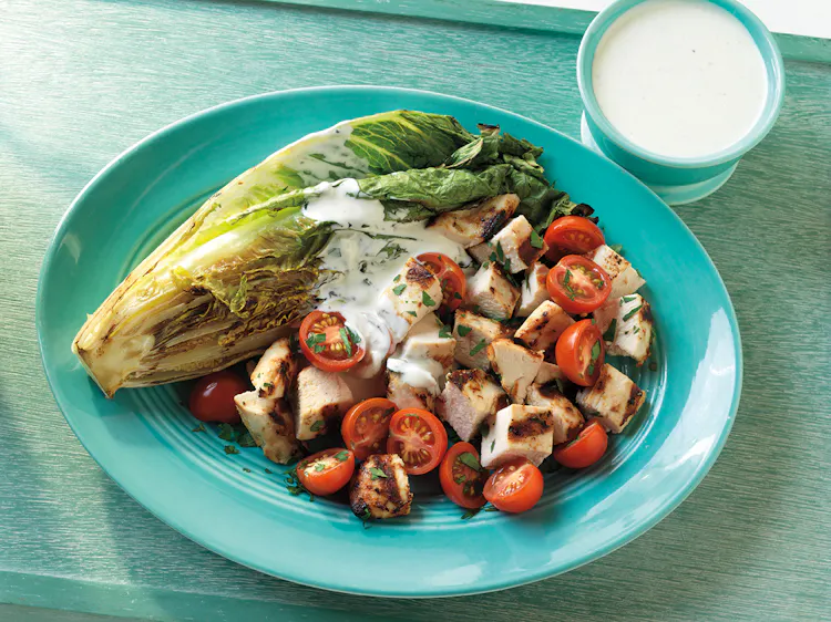 Chicken and Romaine Salad with Homemade Ranch Dressing | Poultry Recipes | Weber Grills