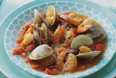Grilled Clam and Shrimp Cioppino