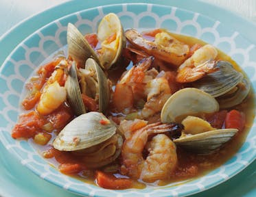 Grilled Clam and Shrimp Cioppino