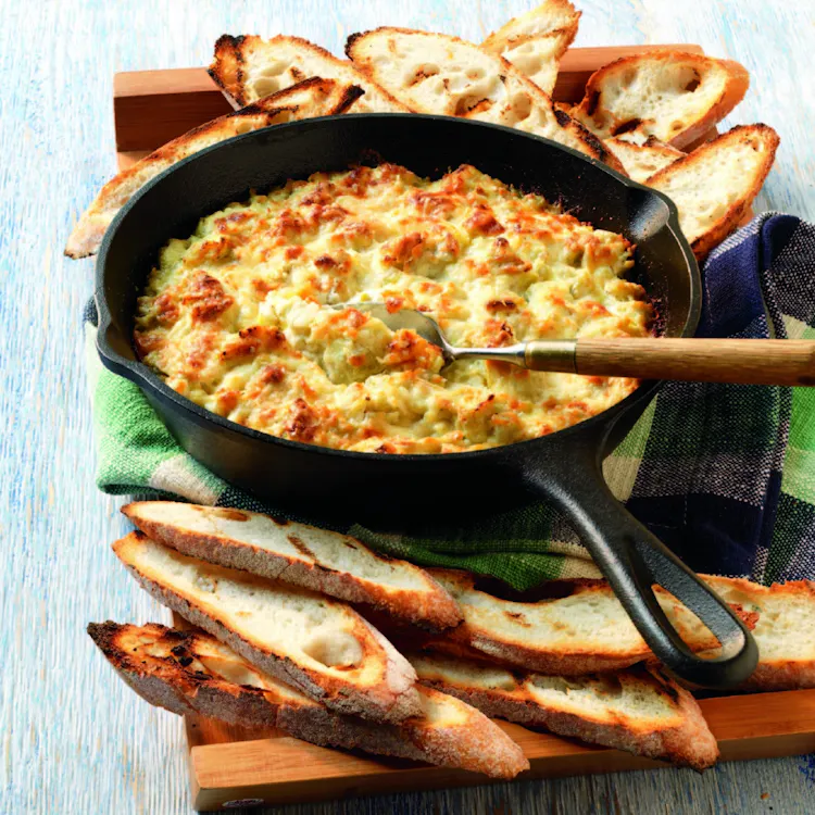 Warm Artichoke Dip with Parmesan Crust | Starters Recipes