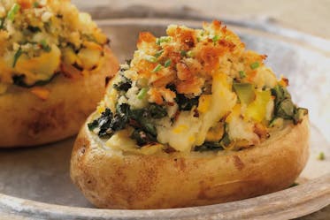 Cheesy Spinach-Stuffed Potatoes
