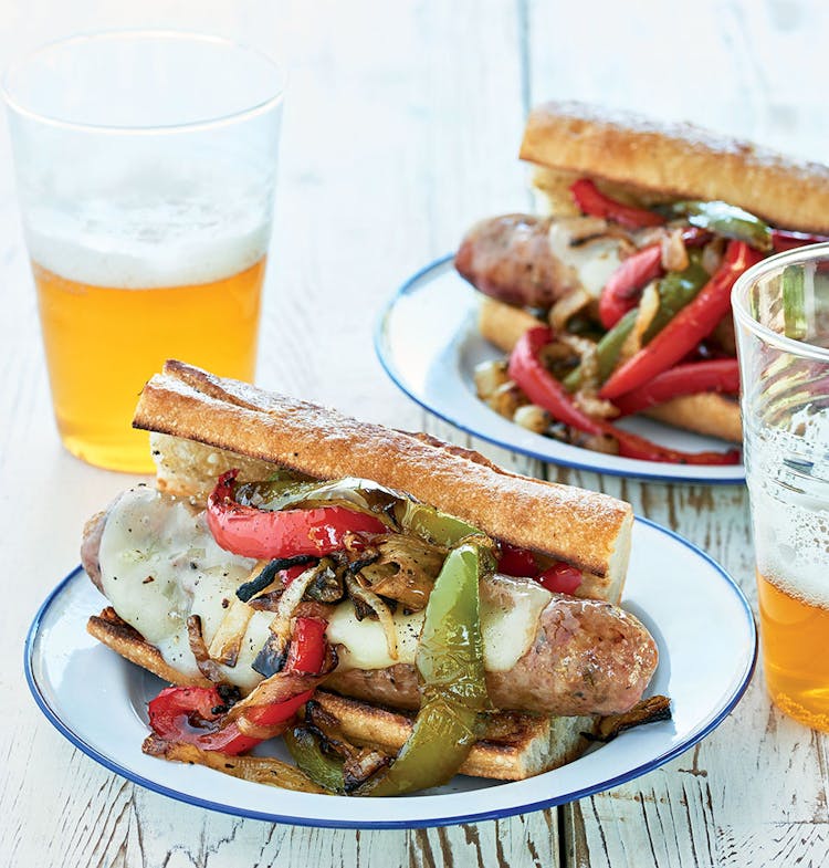 Italian Sausage Sandwiches with Peppers, Onions, and Provolone Pork