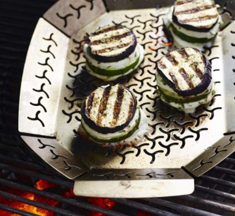 Aubergine Courgette Tower 346X318