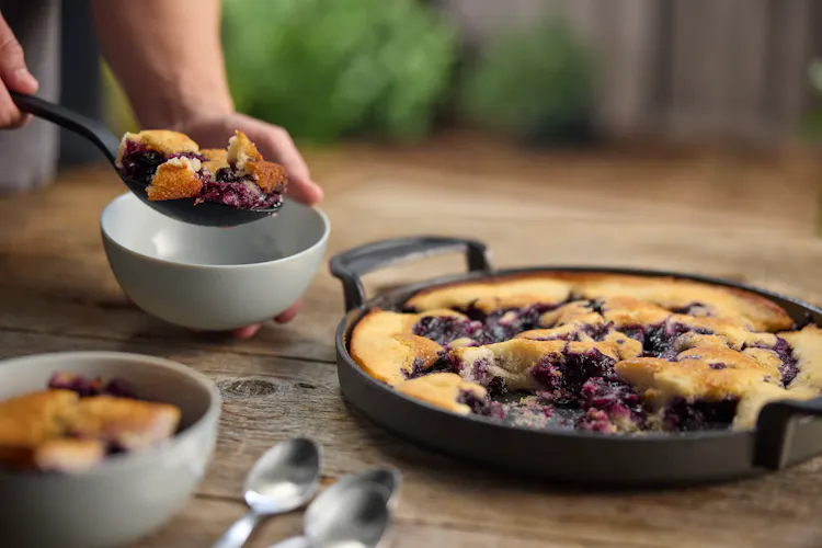 Skillet Blueberry Cobbler | Dessert Recipes | Weber Grills