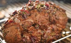 Butterfly Leg Of Lamb With A Black Cherry Glaze