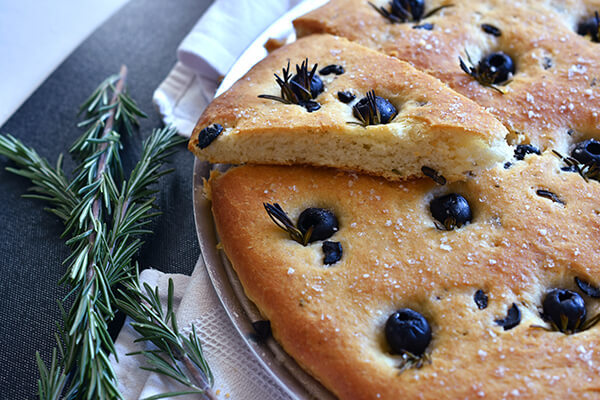 Black Olive and Rosemary Focaccia