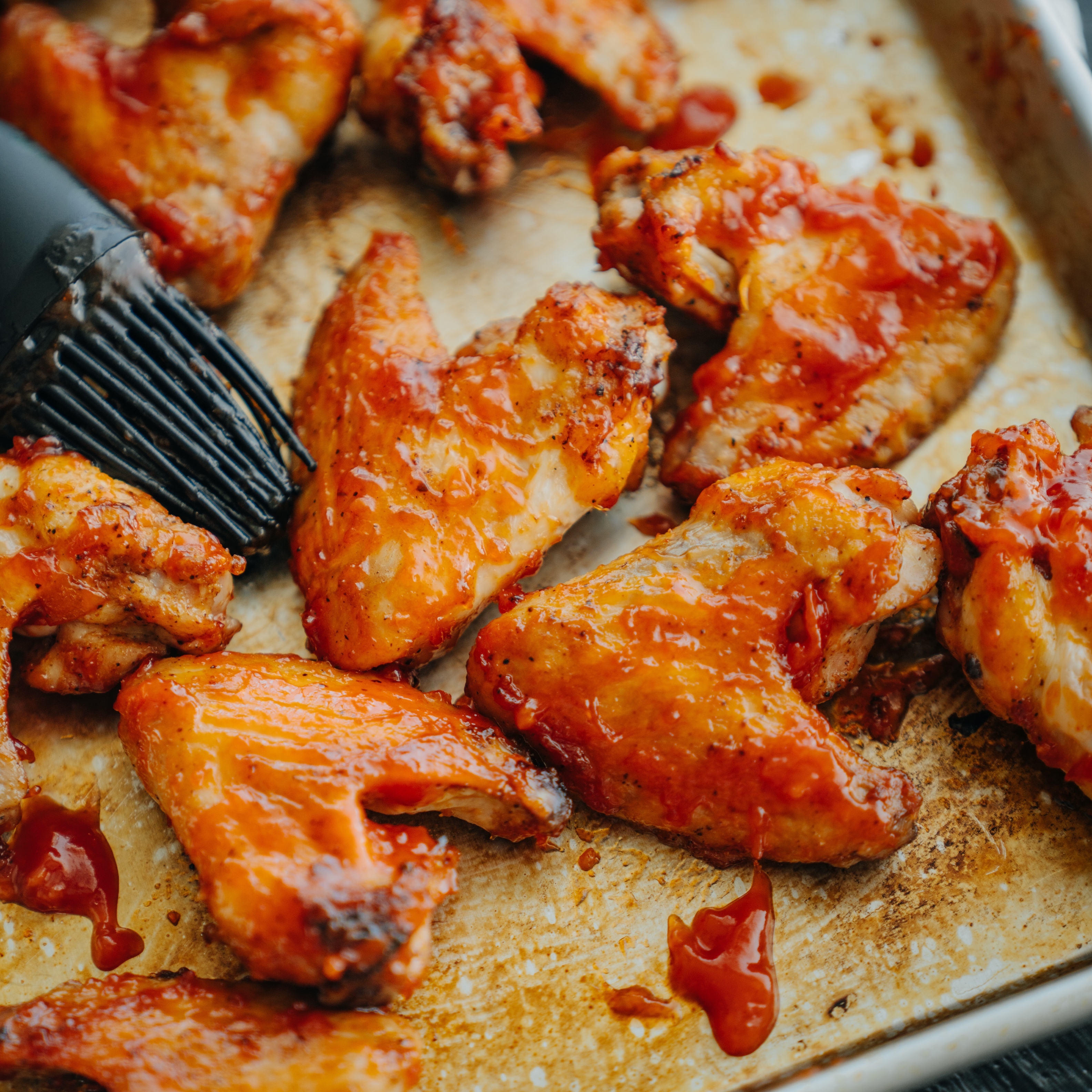 Chicken Wings with Apricot-Ginger Barbecue Sauce