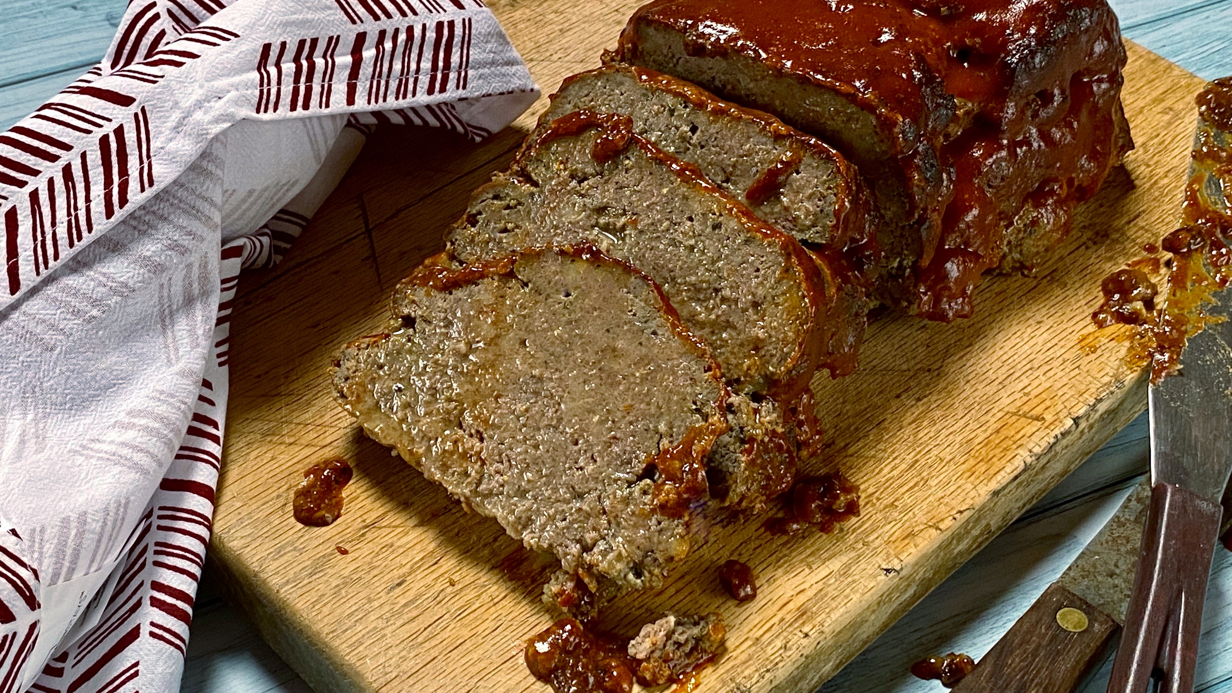 Barbecued Meat Loaf With Shiitake Mushrooms