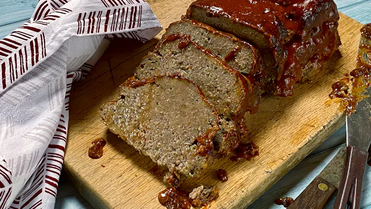 Barbecued Meat Loaf with Shiitake Mushrooms | Red Meat Recipes