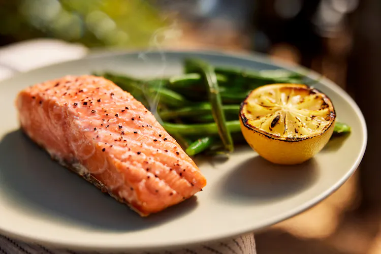 Grilled Salmon and Steamed Green Beans | Seafood Recipes | Weber Grills