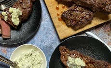 Ny Steaks With Blue Cheese Butter
