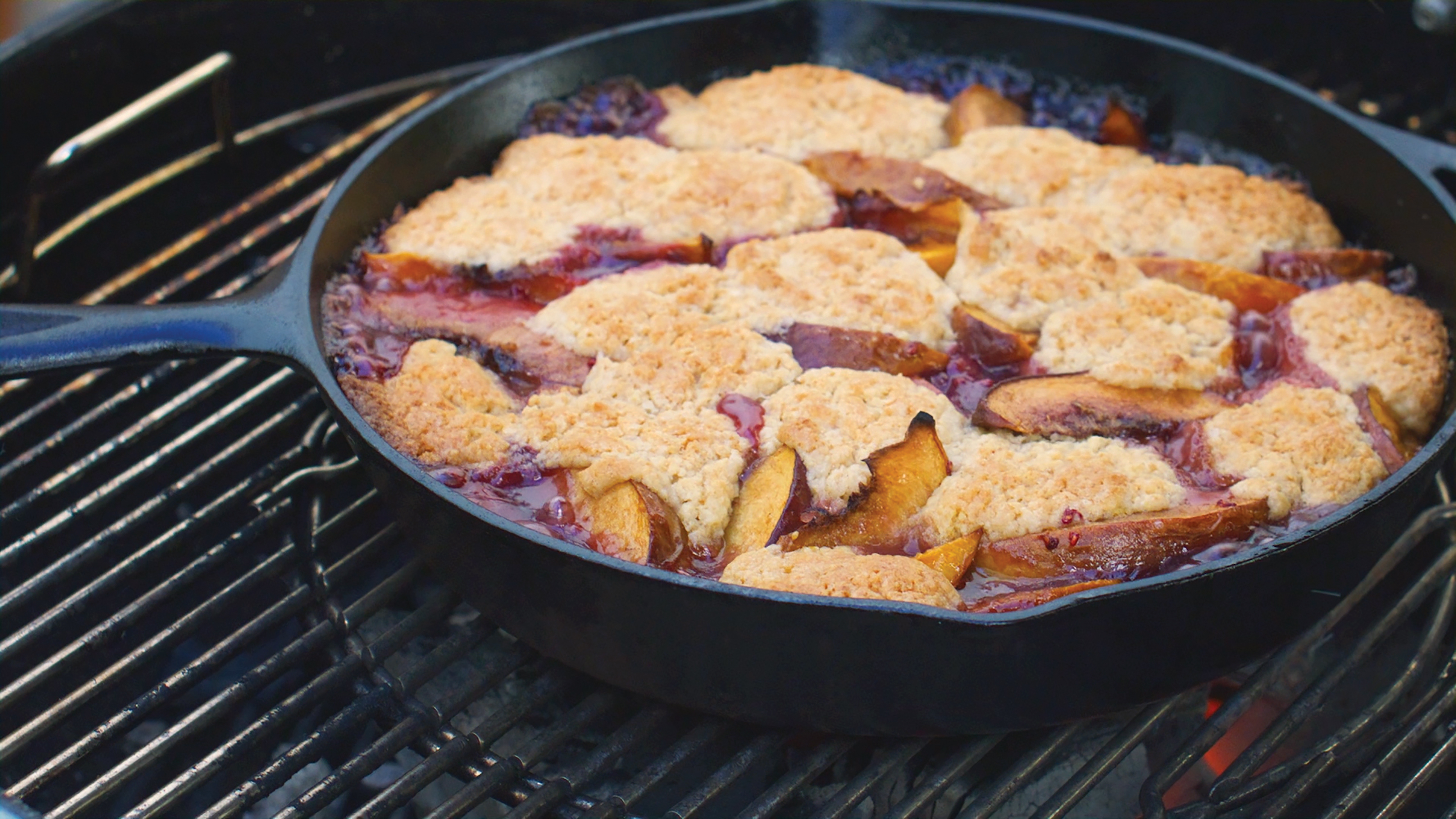 Peach Raspberry Cobbler