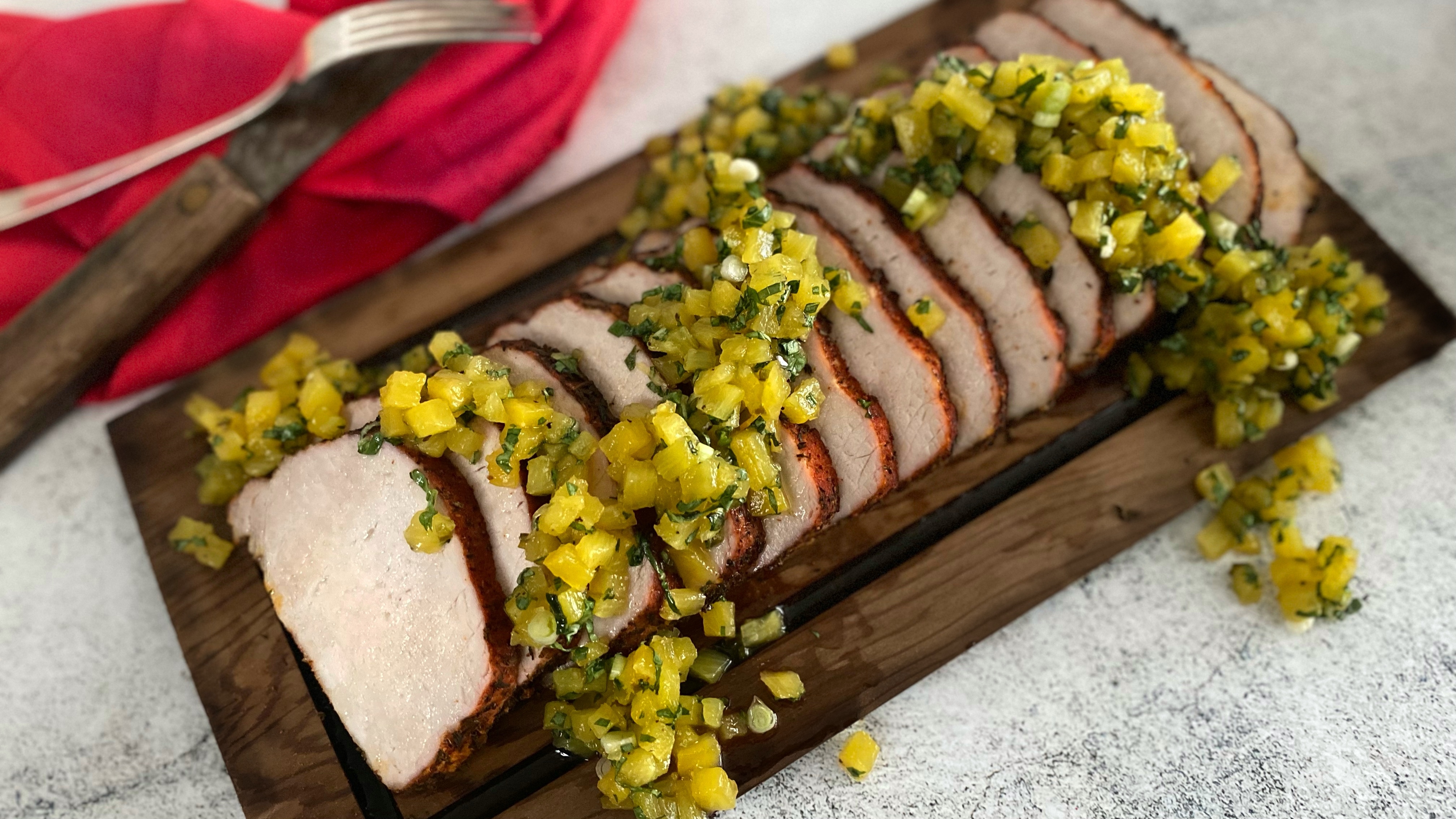 Pork Loin With Pineapple Salsa
