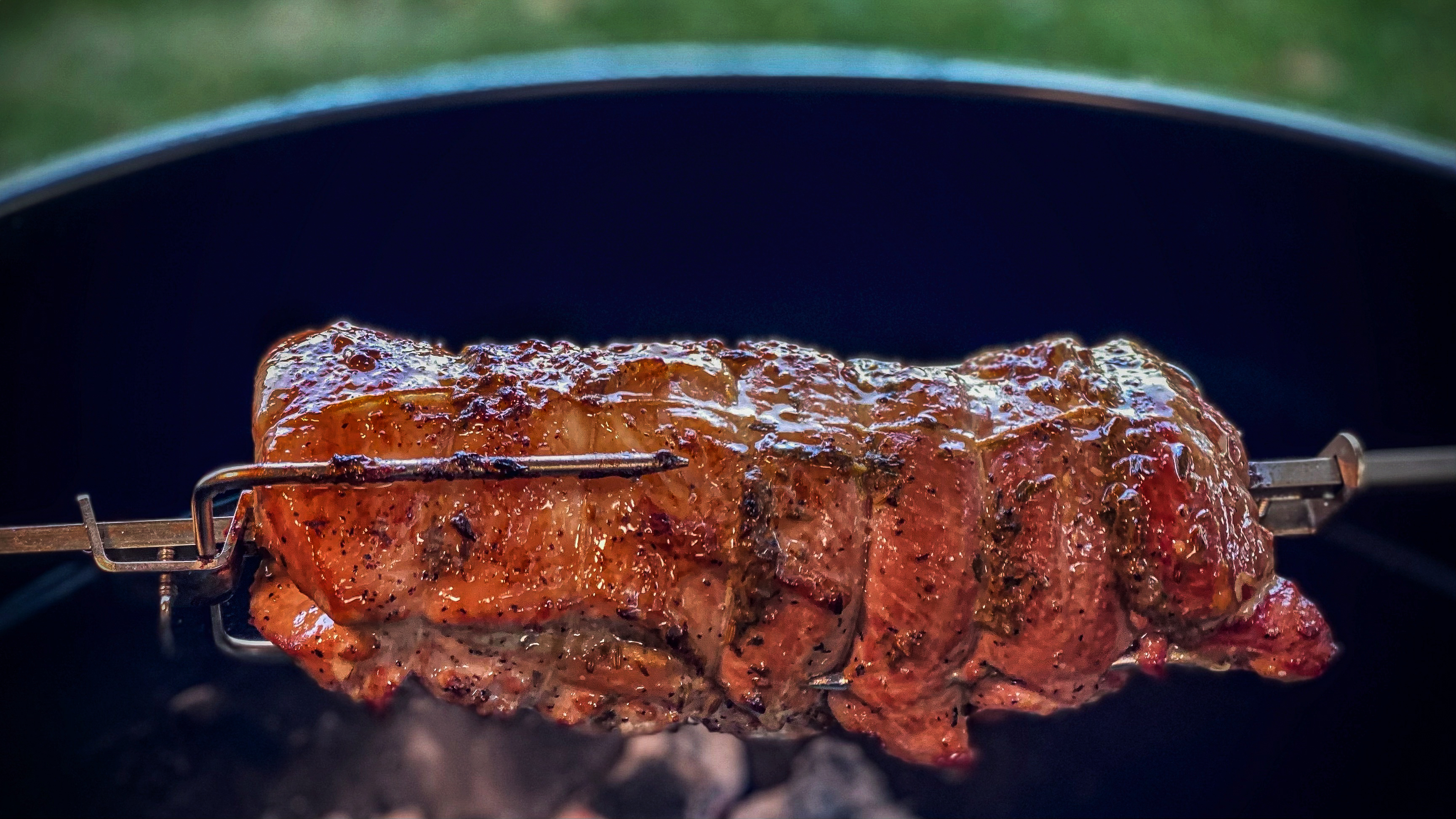 Rotisserie Pork Loin with Garlic Rosemary and Fennel