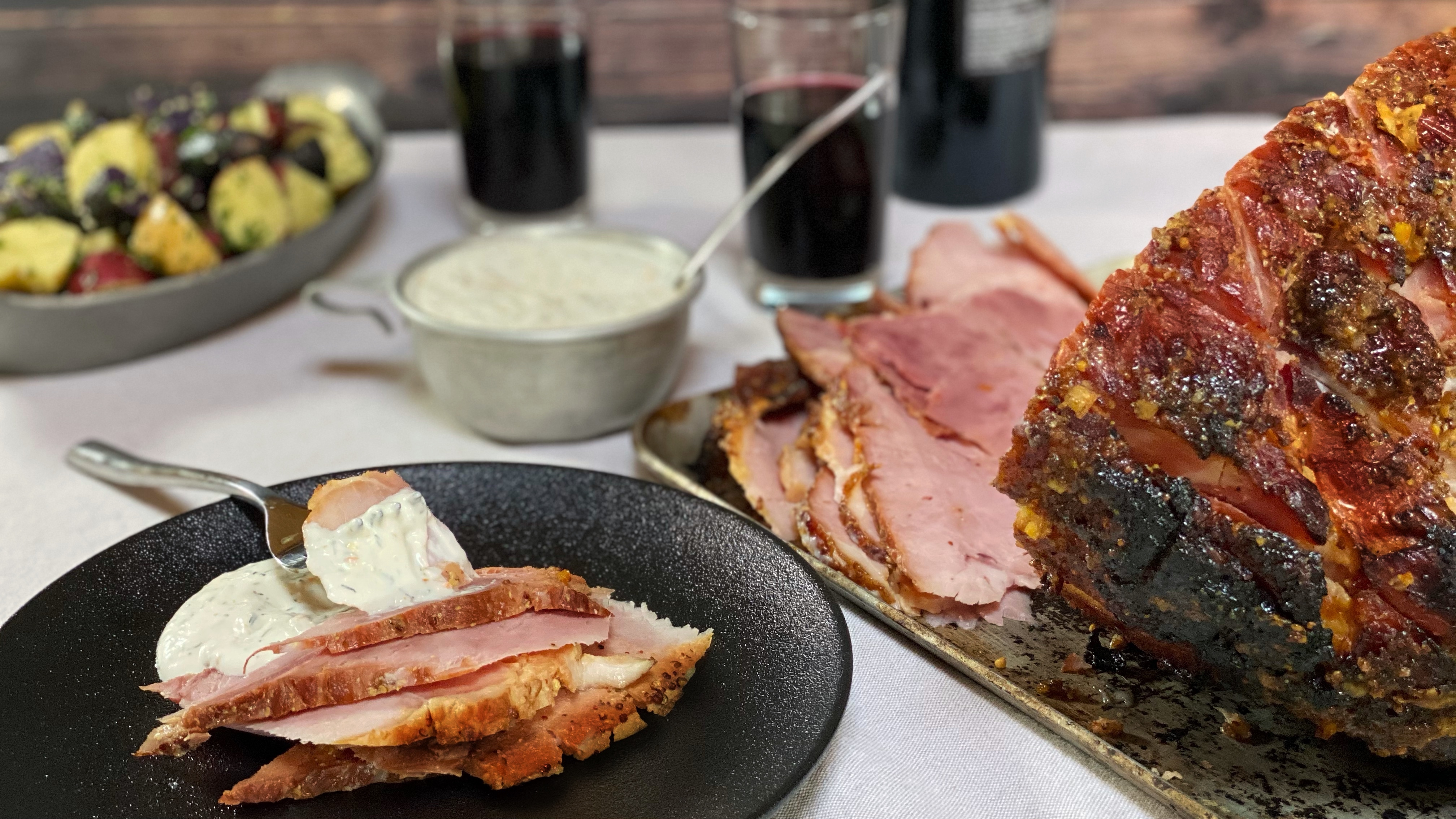 Smoky Marmalade-Glazed Ham