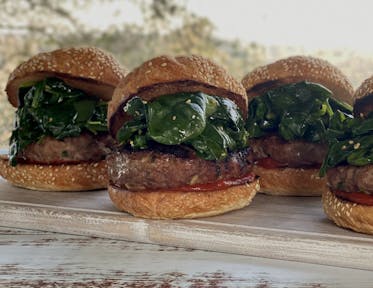 Spicy Ginger-Scallion Burgers