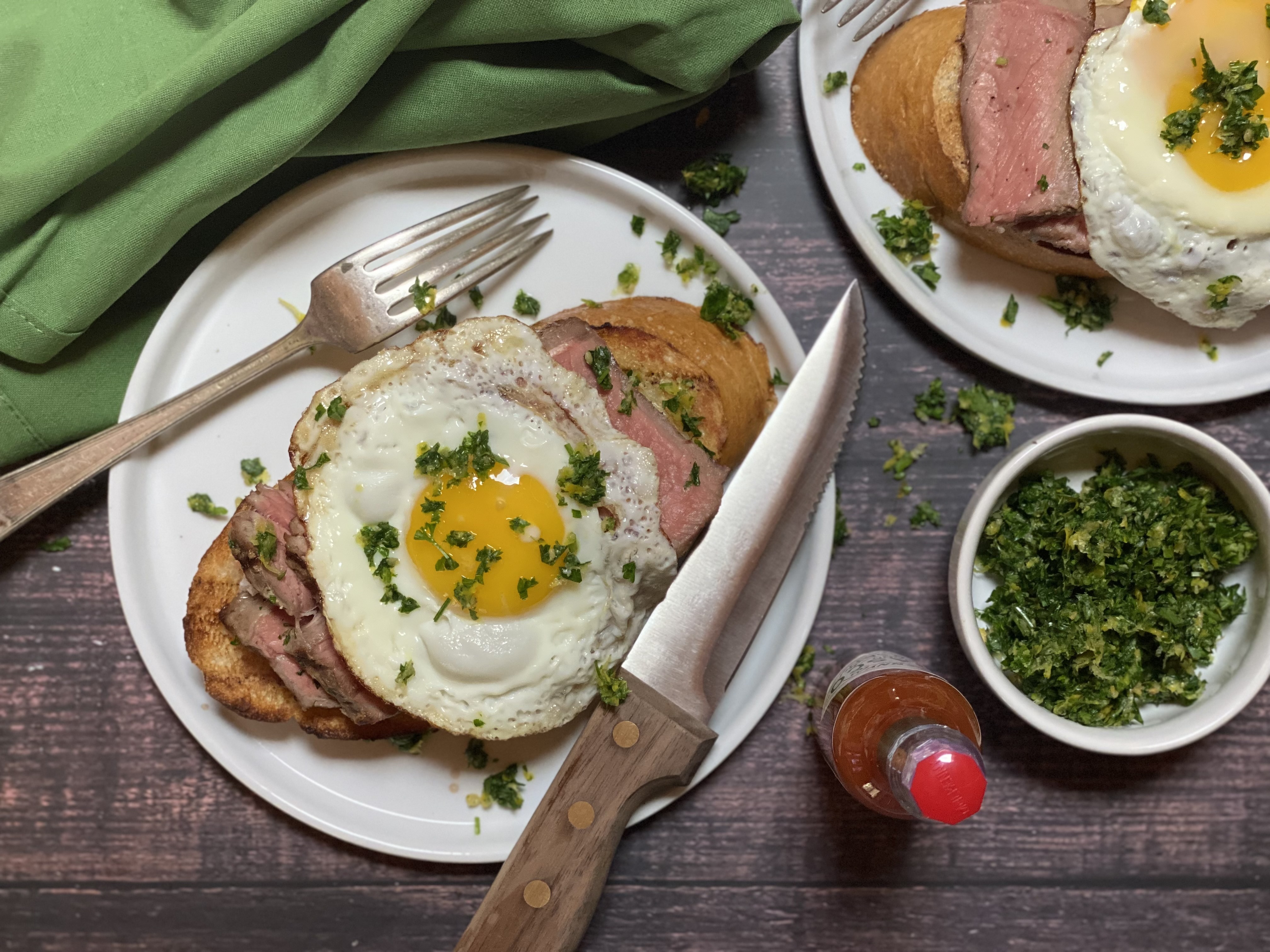 Steak And Eggs With Gremolata