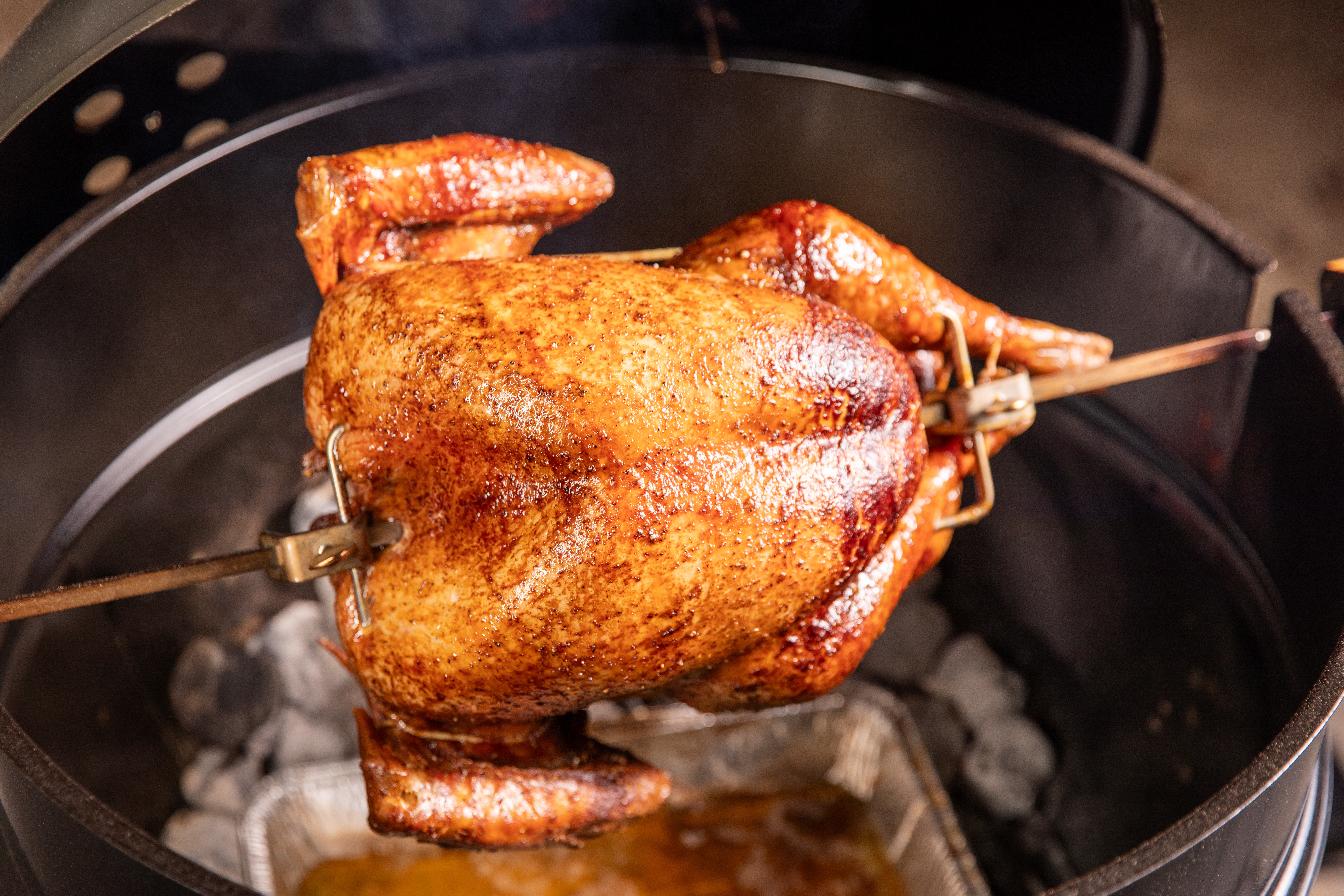 Rotisserie turkey hotsell on gas grill