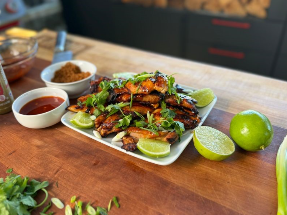 Hot Honey Grilled Chicken Thighs