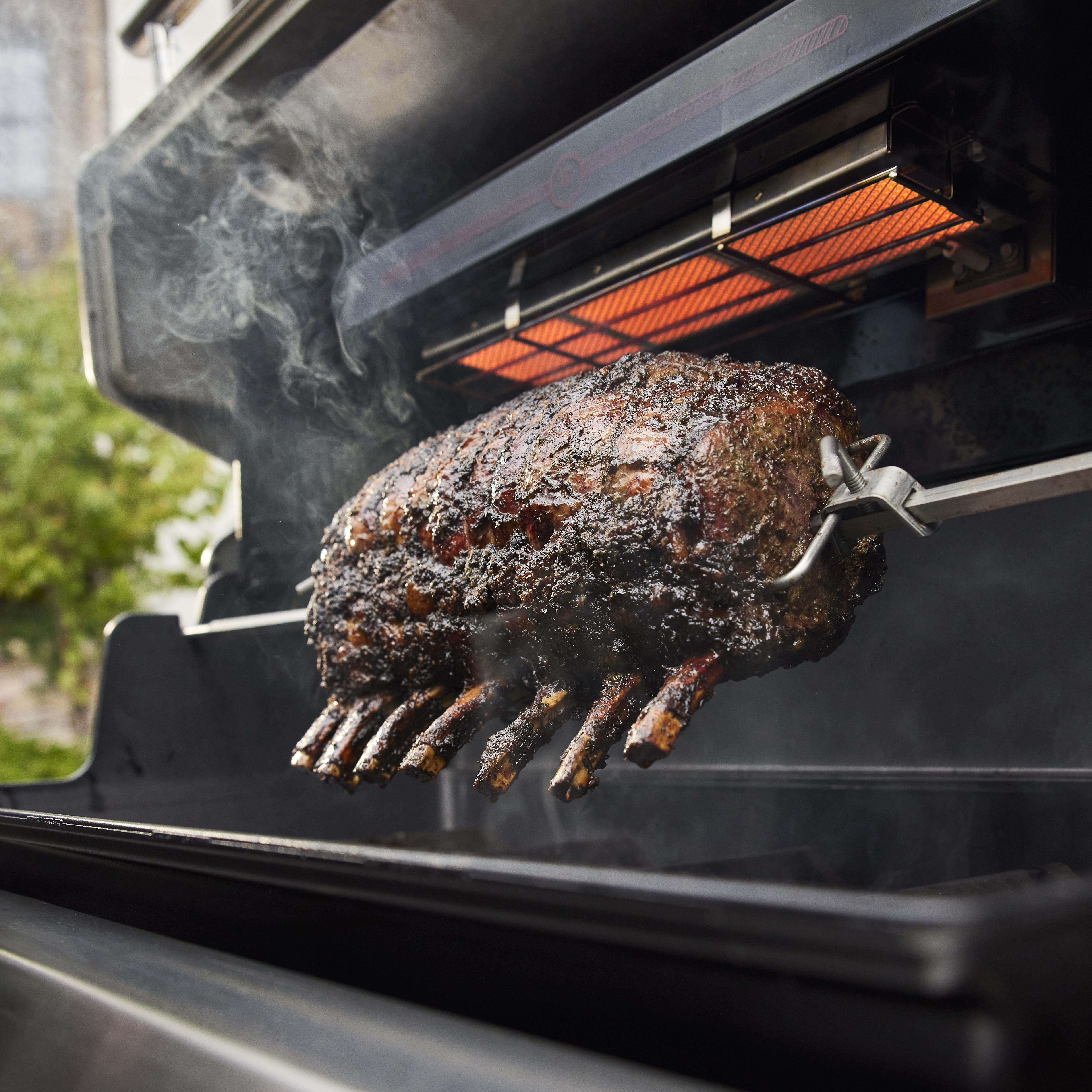 Infrared Reverse Seared Rotisserie Prime Rib 