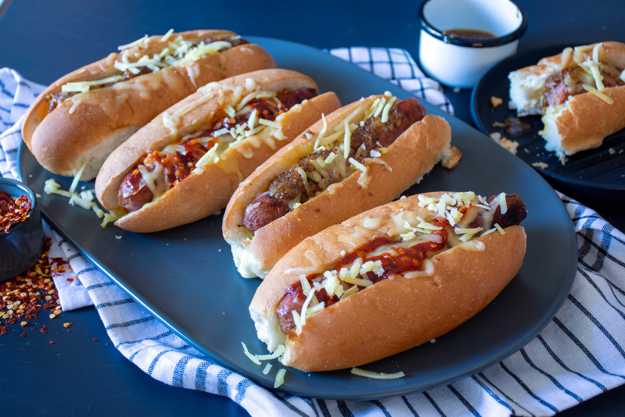 Beer Braised Hotdogs
