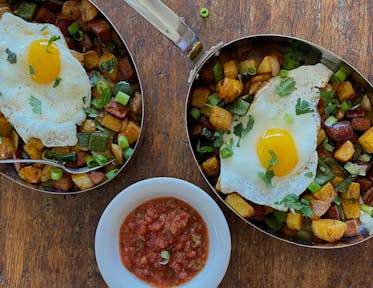 Chorizo and Potato Hash with Egg