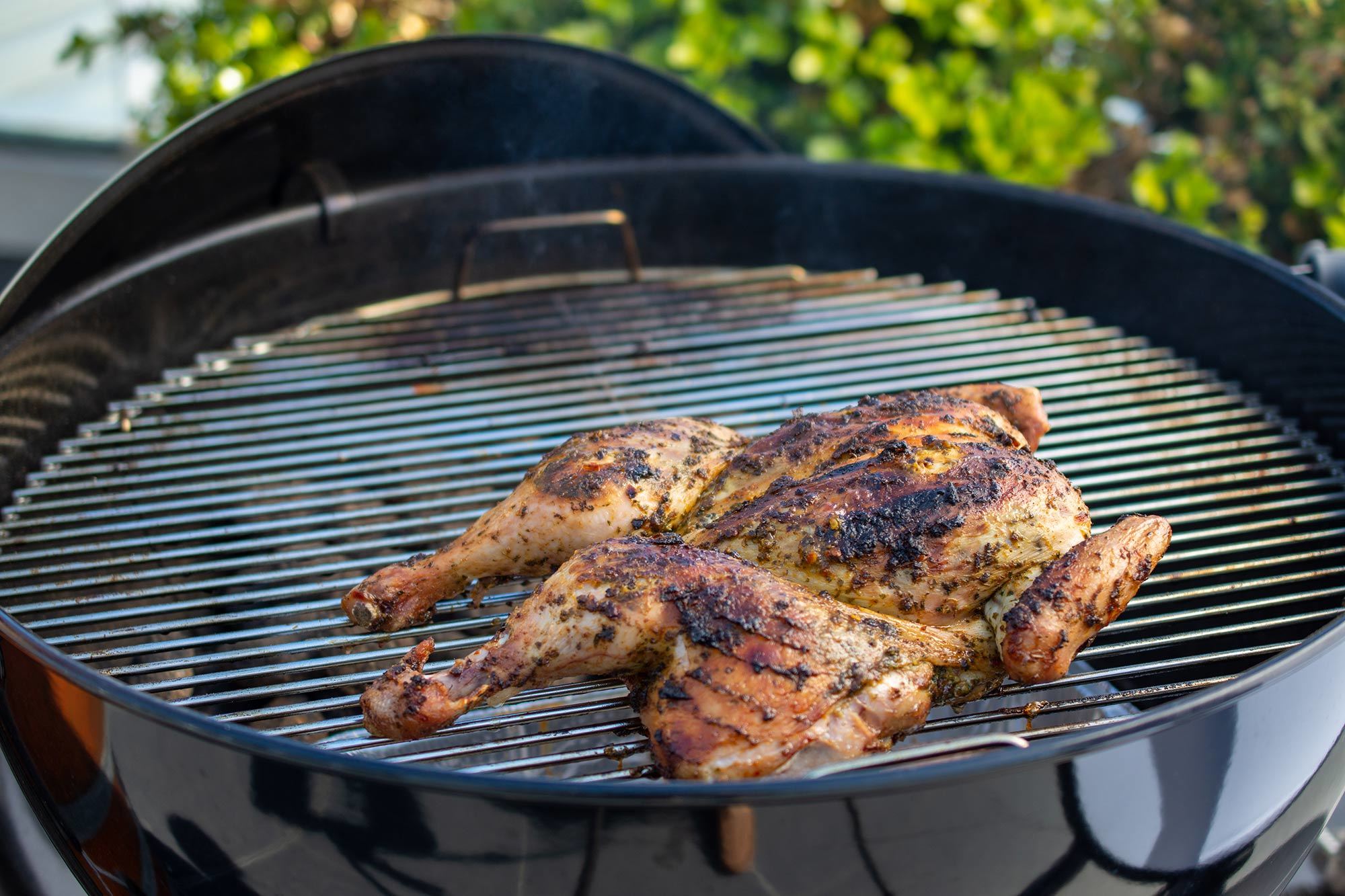 Chicken on clearance weber