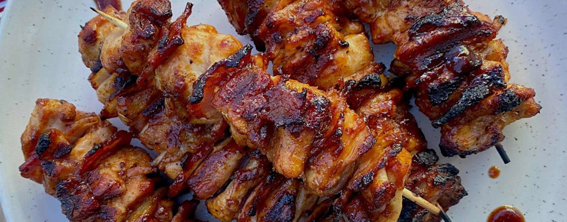 Chicken Bacon Skewers 1