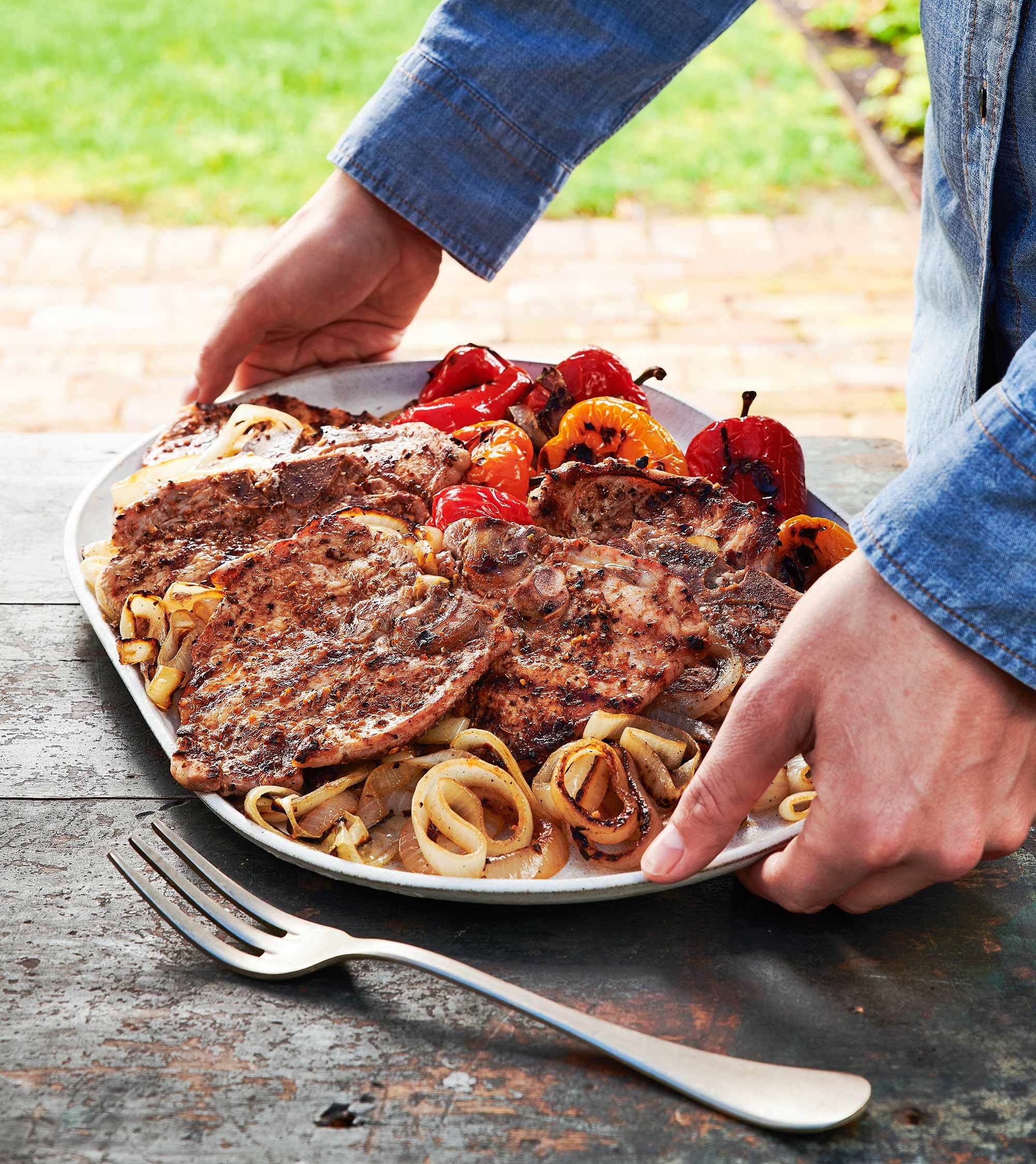 Fennel and Garlic Pork Chops