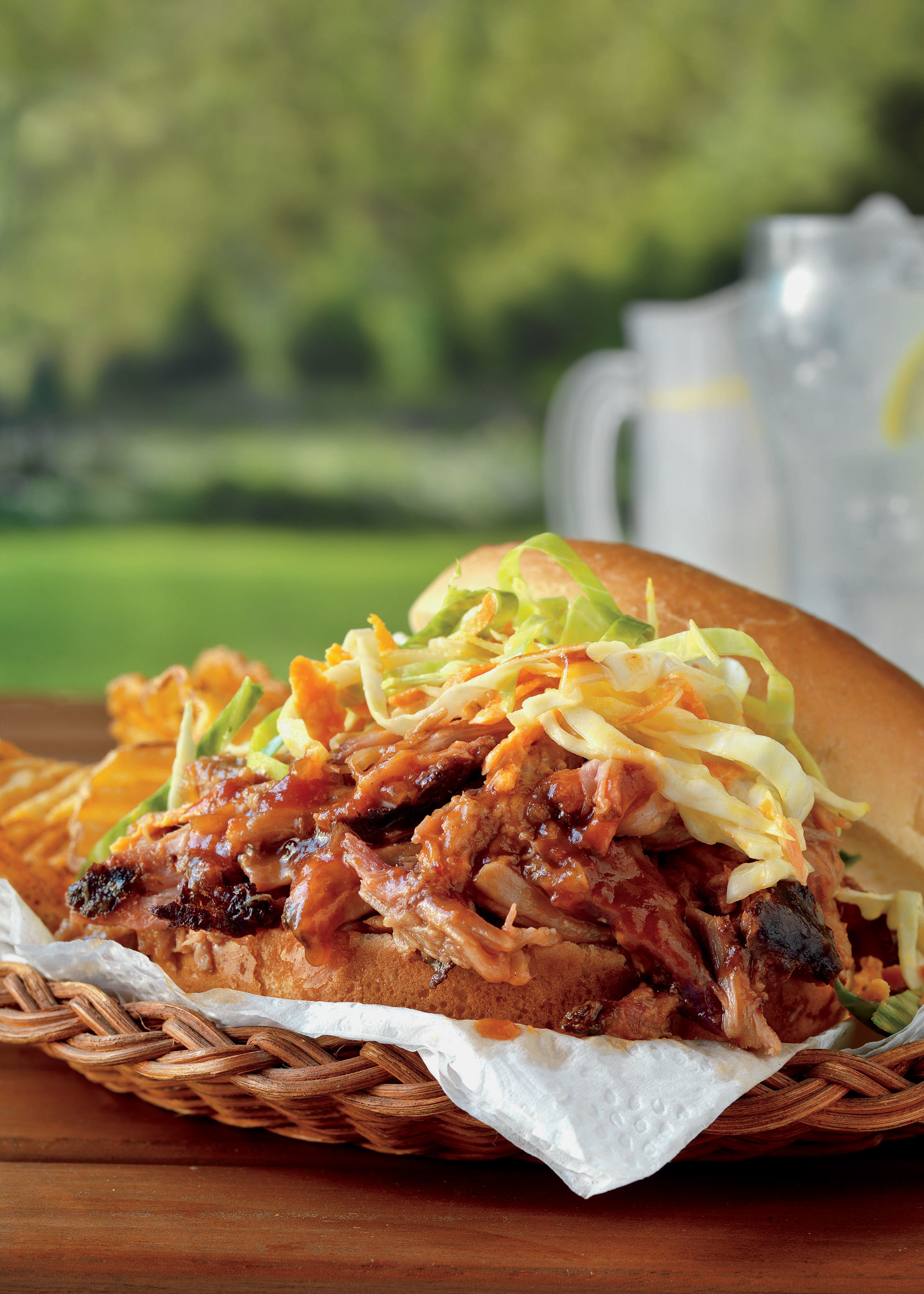 Apple-Smoked Pulled Pork Sandwiches 
