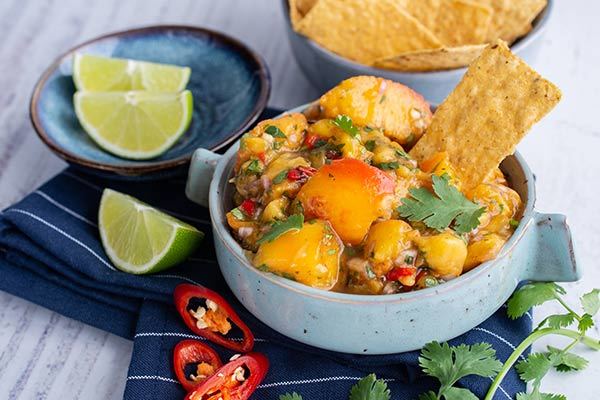 Grilled Peach and Mango Salsa