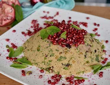Herb, Raisin, and Pistachio Couscous