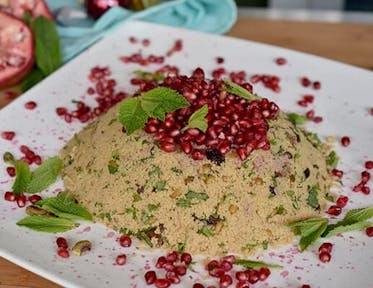 Herb, Raisin, and Pistachio Couscous