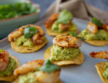 Grilled Prawn and Guacamole Bites