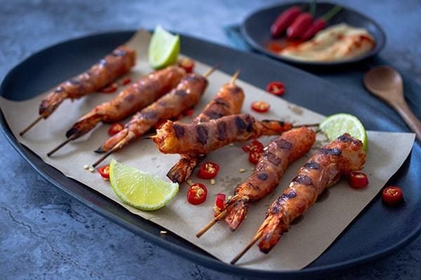 Prosciutto-Wrapped Firecracker Prawns