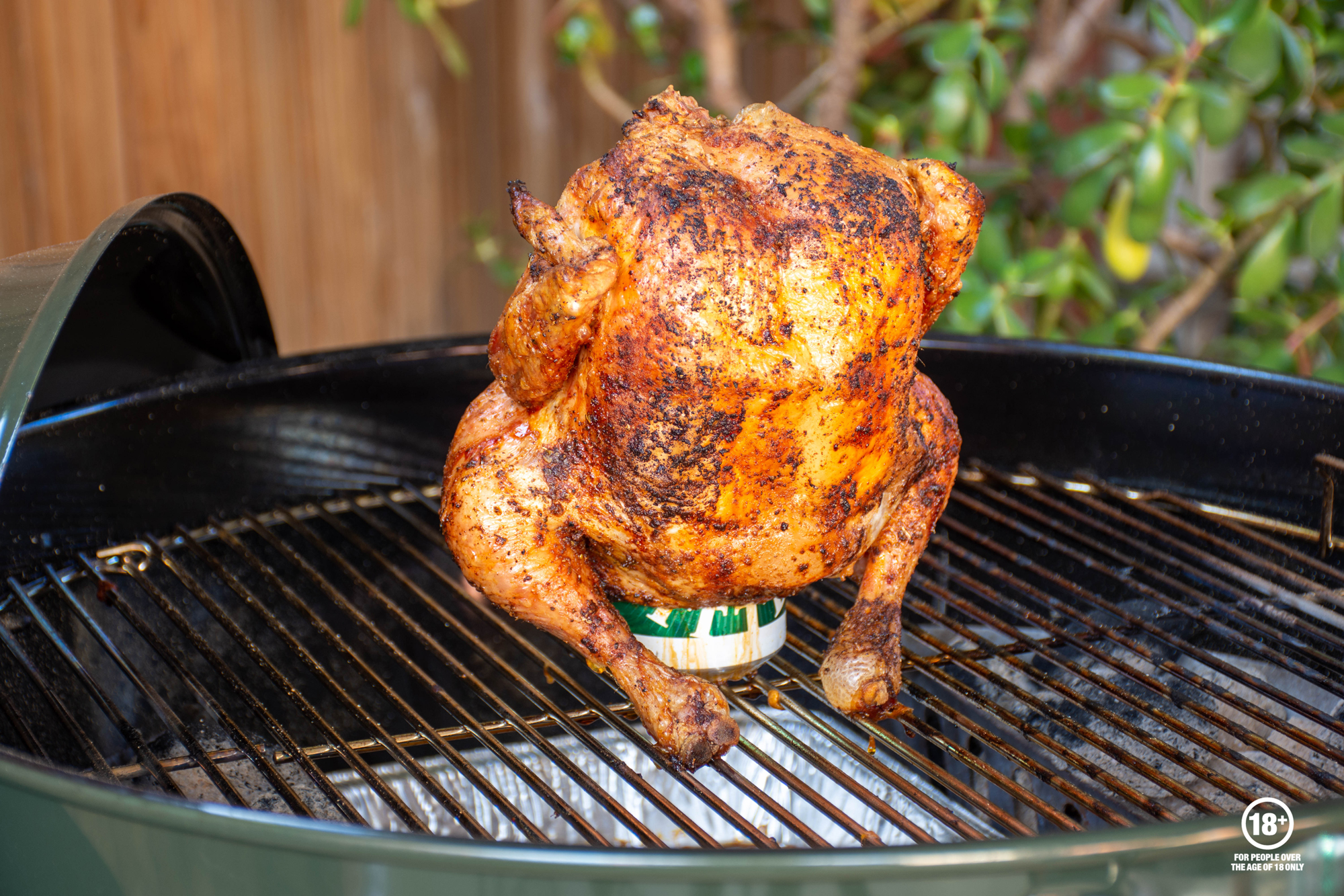 Beer can chicken 2025 on weber charcoal grill